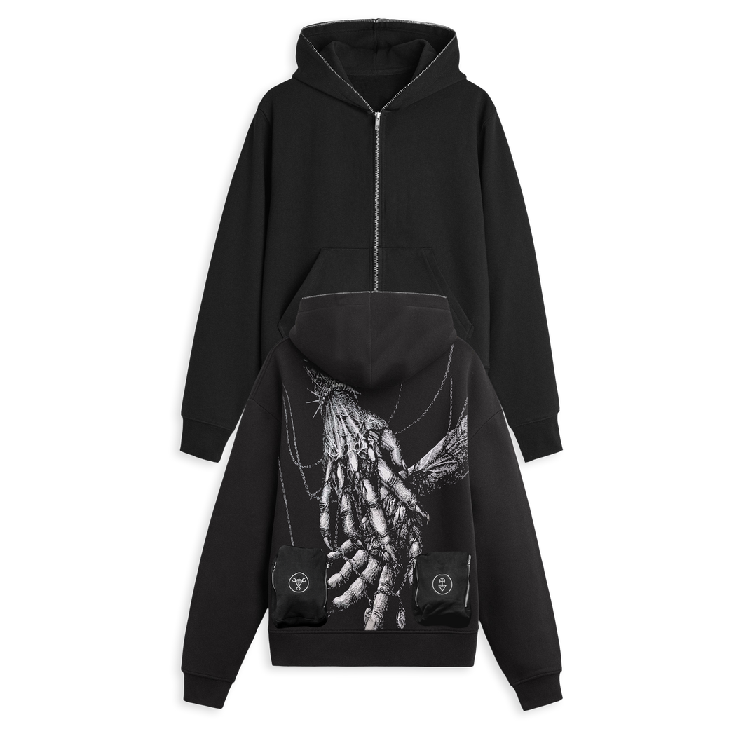 トップス HEVEY HOOD HOODIE / SOOT L 3250722_HAZE_FATIGUEOLIVE_25X_