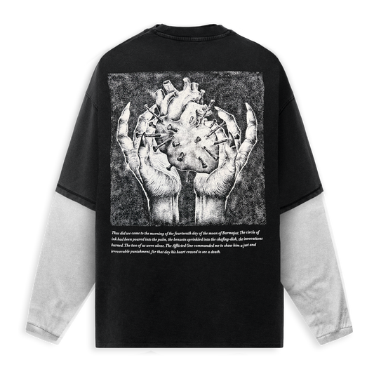 Black Heart Layered Long Sleeve